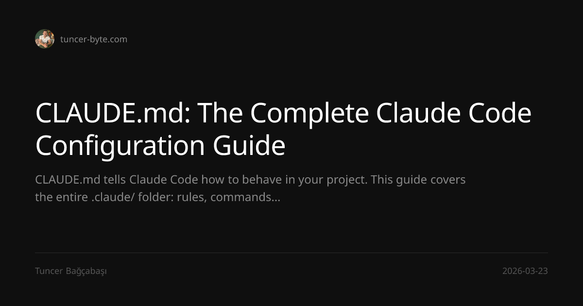 CLAUDE.md: The Complete Claude Code Configuration Guide — Tuncer Bağçabaşı